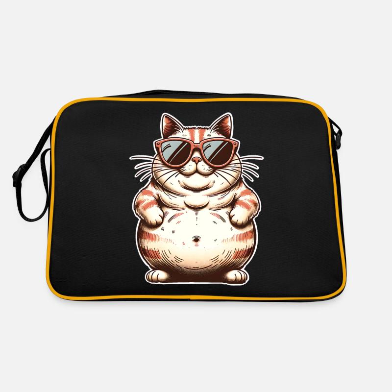 Dicke Coole Katze Retro Tasche