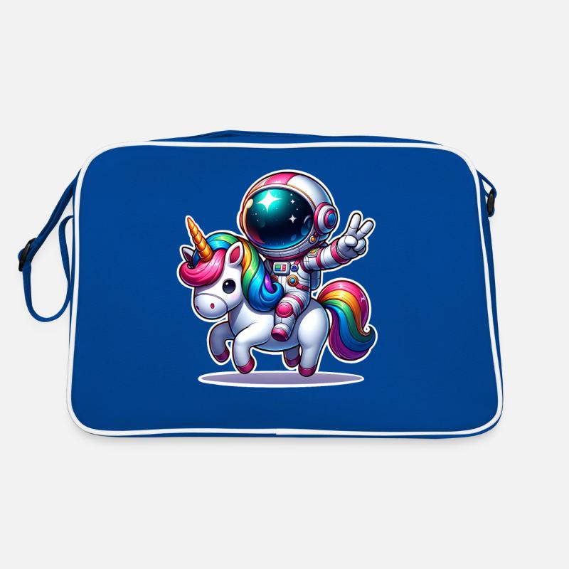 Astronaut Einhorn Retro Tasche