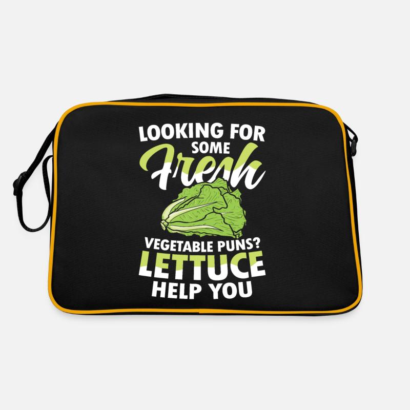 Looking For Some Fresh Vegetable Puns Lettuce Retro Tasche