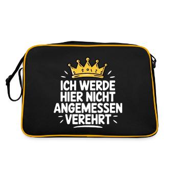 I'm not appropriately revered here Funny - Retro Bag - black/gold - Back