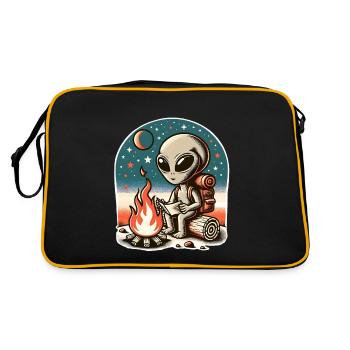 Randonnée autour d’un feu de camp extraterrestre - Sac Retro - noir/or - Dos