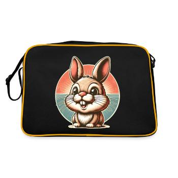 Lapin Rétro Vintage - Sac Retro - noir/or - Dos