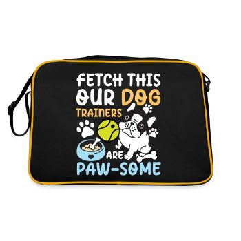 Fetch This Our Dog Trainers Are Paw-some - Retro Bag - black/gold - Back