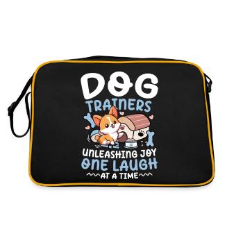 Dog trainers Unleashing Joy One Laugh At A Time - Retro Bag - black/gold - Back