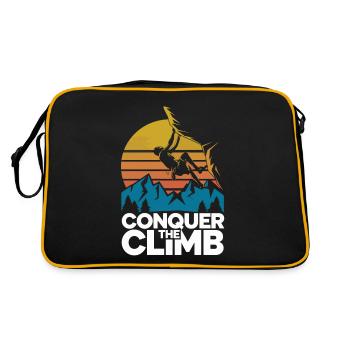 Conquer The Climb - Retro Tasche - Schwarz/Gold - Hinten