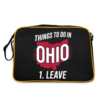 Things to do in Ohio 1. Leave Funny Ohio Meme - Retro Bag - black/gold - Back