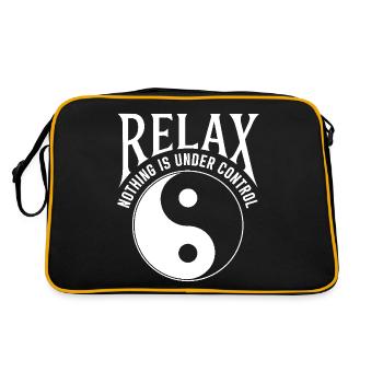 Se détendre, rien n’est sous contrôle Yoga Pleine conscience - Sac Retro - noir/or - Dos