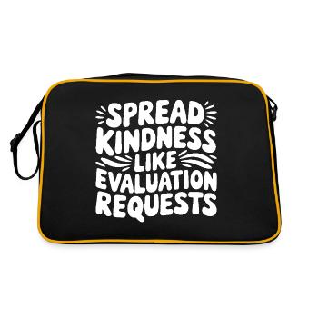 Spread Kindness Like Evaluation Requests Funny - Retro Bag - black/gold - Back