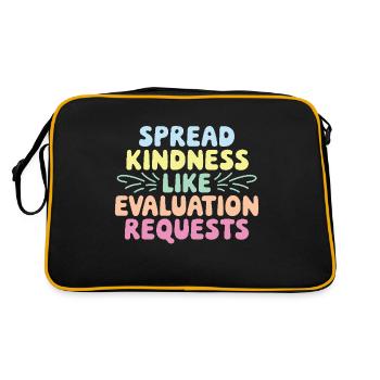 Spread Kindness Like Evaluation Requests Funny - Retro Bag - black/gold - Back