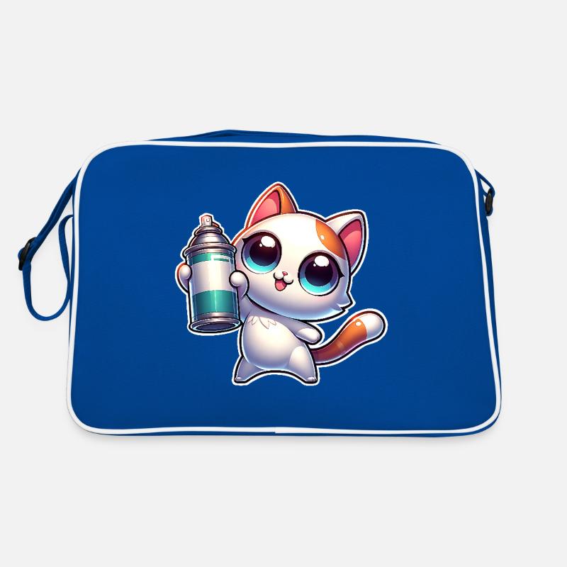 Chat Spray Peut Graffiti Sac Retro