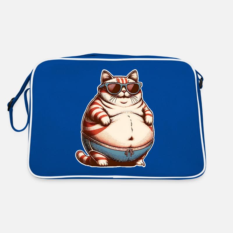 Dicke Katze Retro Tasche