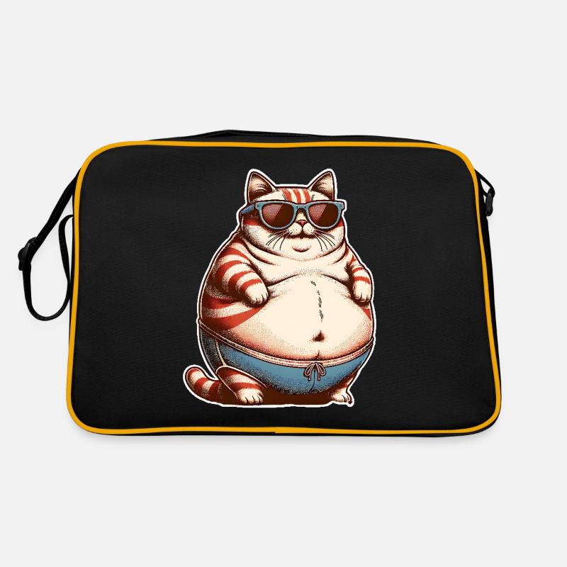 Dicke Katze Retro Tasche