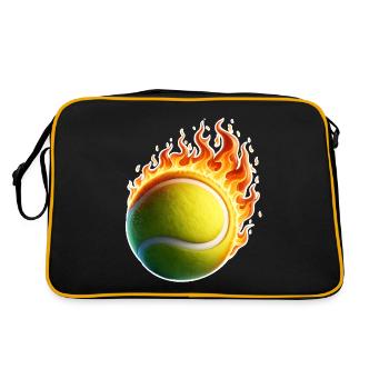 Tennis Flames Tennis Ball - Retro Bag - black/gold - Back