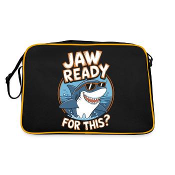Jaw ready for this? Funny Shark Lover - Retro Bag - black/gold - Back