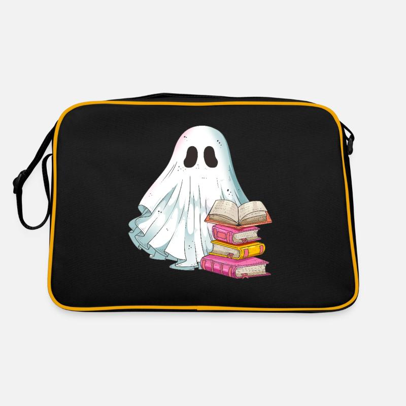 Books Reading Ghost Ghost on Halloween Retro Bag