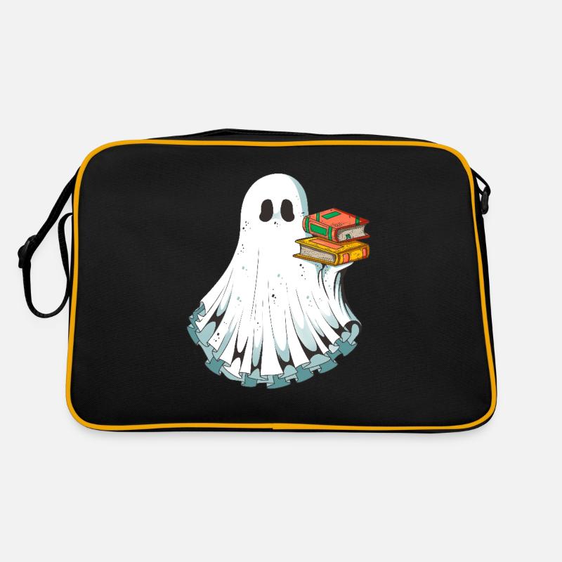 Books Reading Ghost Ghost on Halloween Retro Bag
