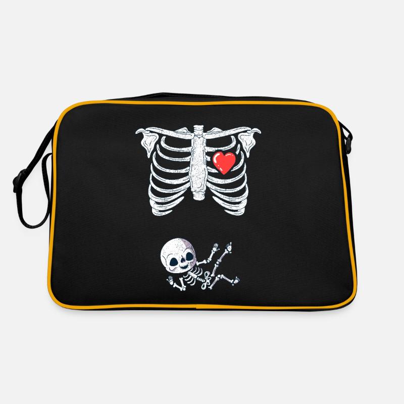 Drôle de grossesse Halloween bébé maman squelette Sac Retro