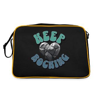 Geologist Stone Collector - Retro Bag - black/gold - Back