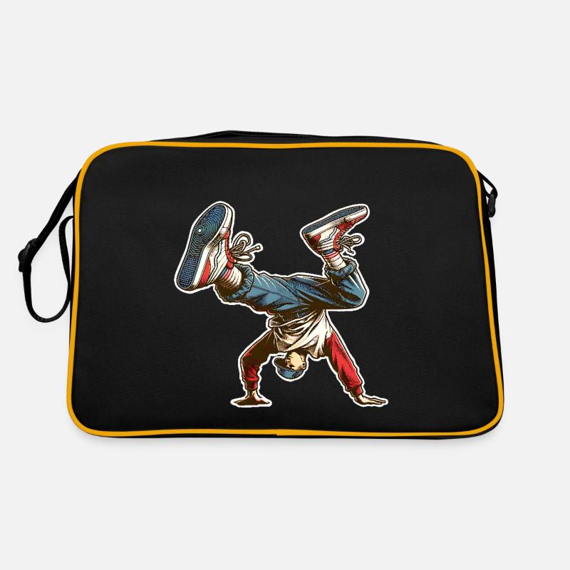Breakdance - Retro Tasche - Schwarz/Gold
