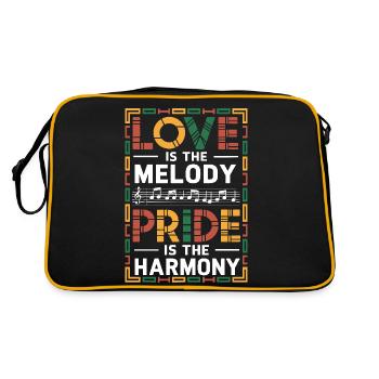 Love is the melody Pride is the Harmony Black Hist - Retro Bag - black/gold - Back
