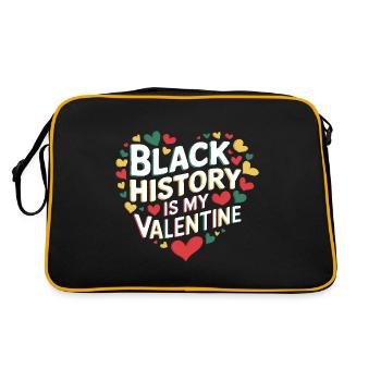 L’histoire des Noirs, c’est mon humour fier de la Saint-Valentin - Sac Retro - noir/or - Dos