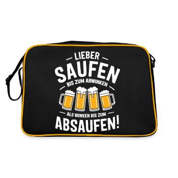 Mieux vaut boire jusqu’à la fin de la journée que de saluer jusqu’à la fin de la journée - Sac Retro - noir/or - Dos