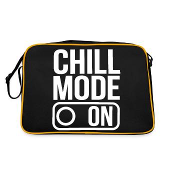 Chill Mode On für eine Faulenzer - Retro Tasche - Schwarz/Gold - Hinten