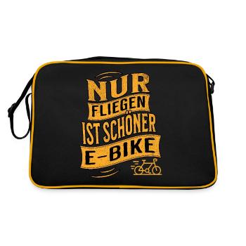 E-Bike E-Biker - Retro Tasche - Schwarz/Gold - Hinten