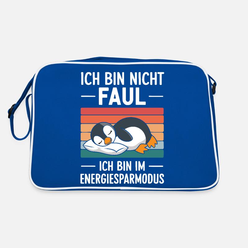 I'm not lazy, I'm in power saving mode Pin Retro Bag