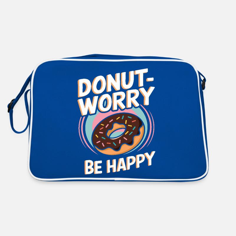 Donut Worry Be Happy Drôle Doughnut lover Pun Sac Retro