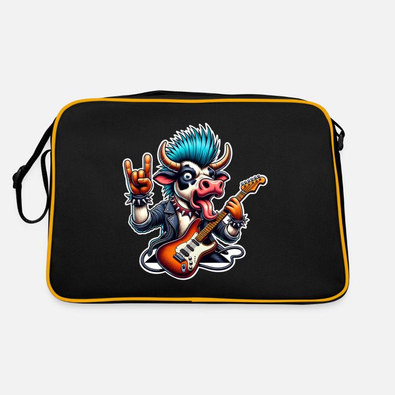 Kuh Rock and Roll Gitarrist Retro Tasche