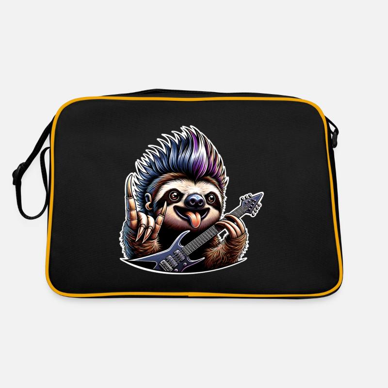Faultier Rock and Roll Gitarrist Retro Tasche