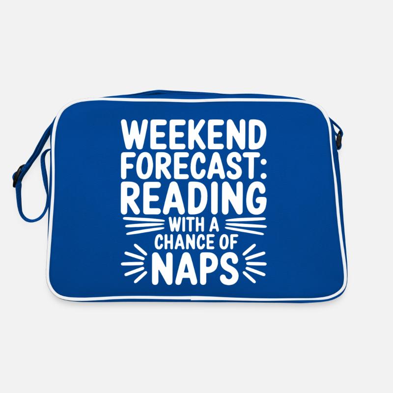 Wochenendvorhersage-Lesung mit der Möglichkeit eines Nickerchens Retro Tasche