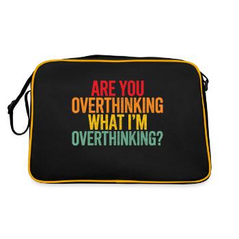 Are you overthinking What I'm overthinking - Retro Bag - black/gold - Back