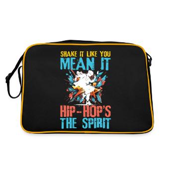 Shake It Like You Mean It Hip Hop's The Spirit - Retro Tasche - Schwarz/Gold - Hinten