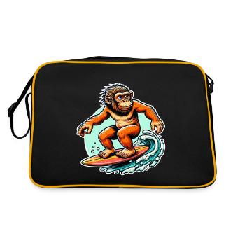 Neanderthal surfers surfers - Retro Bag - black/gold - Back