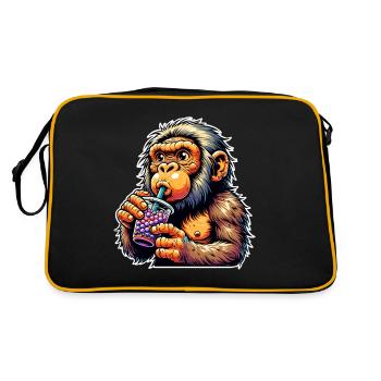 Neanderthal Bubble Tea - Retro Bag - black/gold - Back