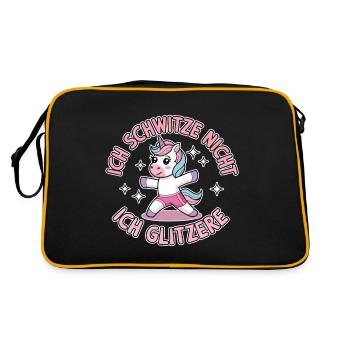 Ich schwitze nicht ich Glitzere Lustig Aerobic Tan - Retro Tasche - Schwarz/Gold - Hinten