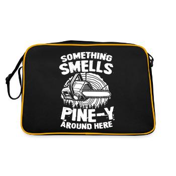 Something Smells Pine-y Around Here - Retro Tasche - Schwarz/Gold - Hinten