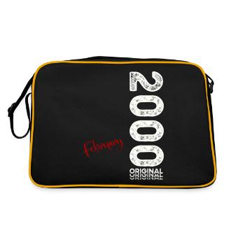 25ème anniversaire cadeau mari Original février 2000 - Sac Retro - noir/or - Dos