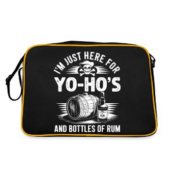 Je suis juste ici pour les Yo-Ho’s et les bouteilles de rhum Se - Sac Retro - noir/or - Dos