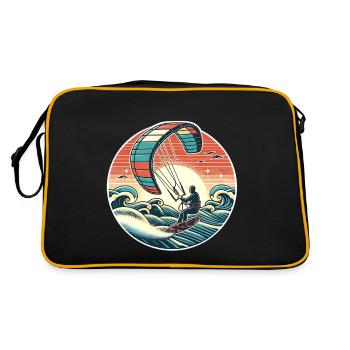 Kitesurf Kitesurfer Kiteboard - Sac Retro - noir/or - Dos