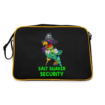 Drôle Pirate Perroquet Salière Sécurité - Sac Retro - noir/or - Dos