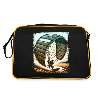 Kitesurf Kitesurfer Kiteboard - Sac Retro - noir/or - Dos