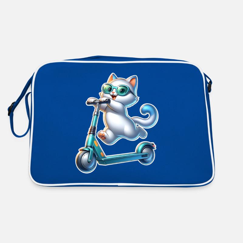 E-Scooter E-Roller Katze Scooter Retro Tasche