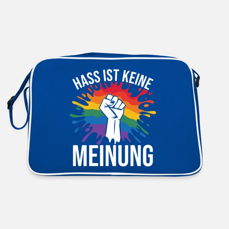 Hate is not an opinion Statement against the right Retro Bag