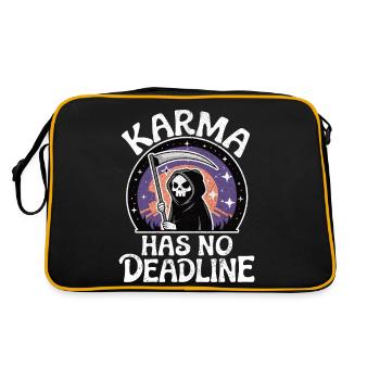 Karma hat keine Frist Schicksal Schicksal Balance - Retro Tasche - Schwarz/Gold - Hinten