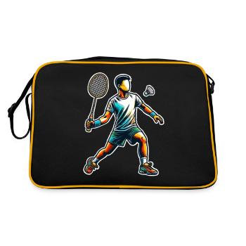 Badminton - Sac Retro - noir/or - Dos
