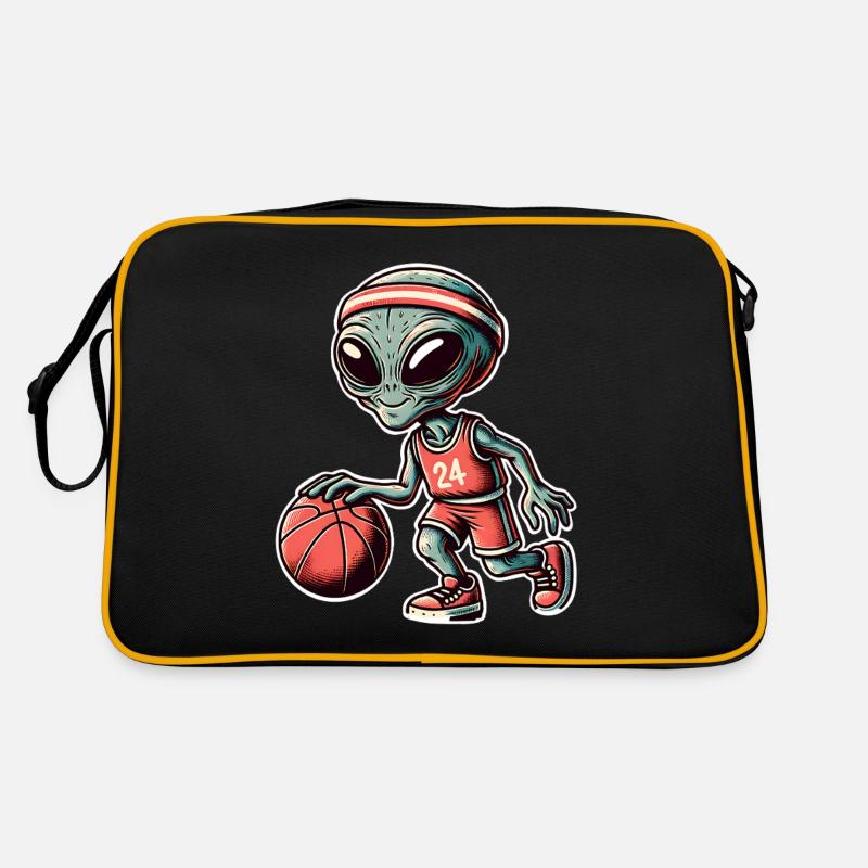 Basket-ball extraterrestre - Sac Retro - noir/or