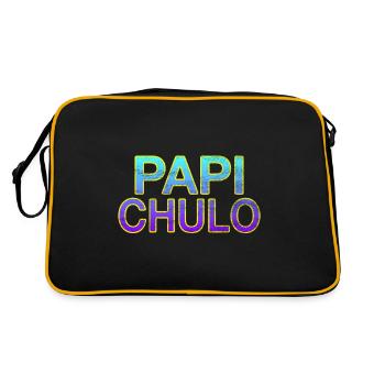 Papi Chulo - Lettrage élégant - Sac Retro - noir/or - Dos